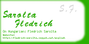 sarolta fledrich business card